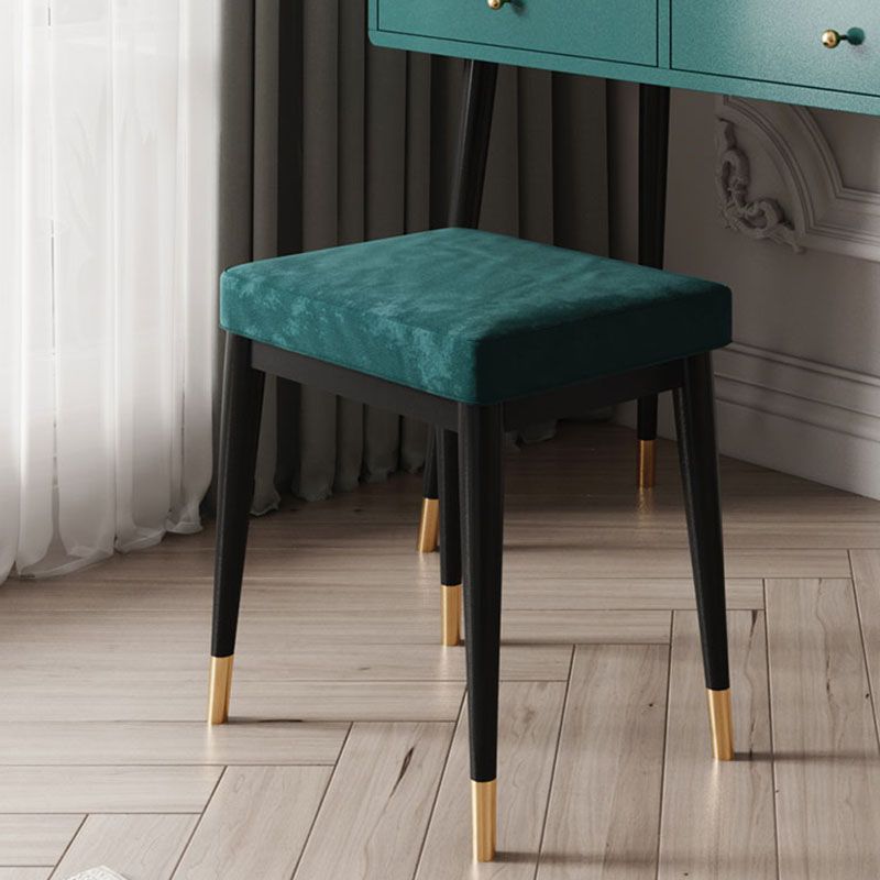 Solid Color Flannel Standard Stool Modern Simple Rectangular Upholstered Stool