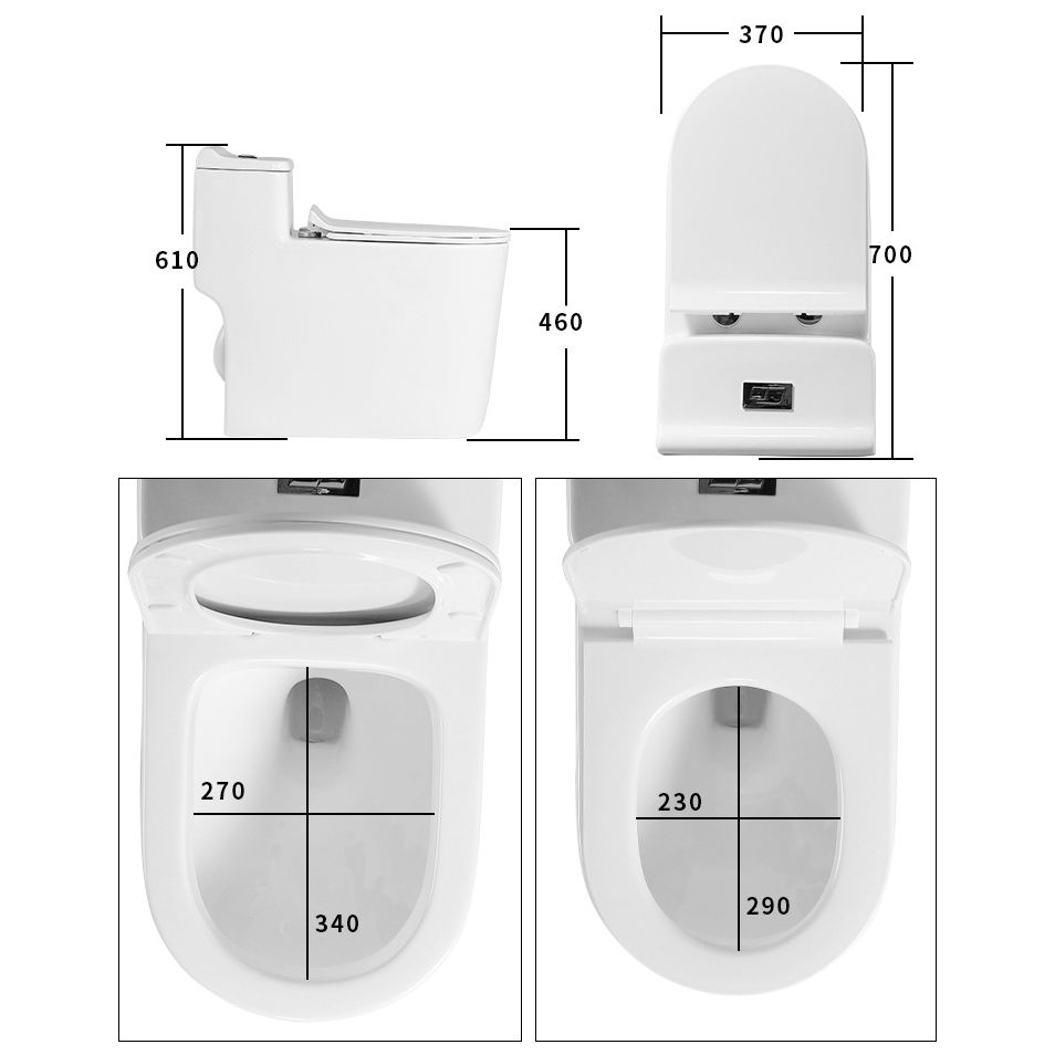 Floor Mounted Porcelain Toilet One-Piece Toilet Modern Flush Toilet