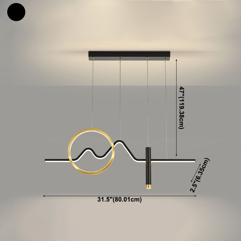 Cylinder Shape Island Lights Contemporary Style Metal Island Lighting