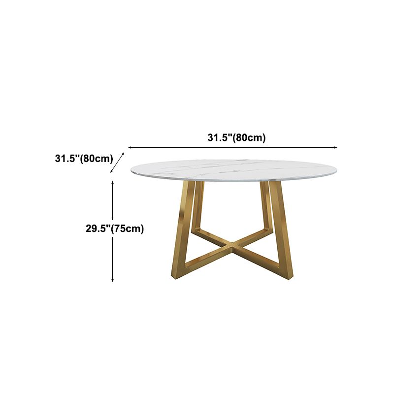 Modern Sintered Stone Dining Table Round Dinner Room Table for Dining Room