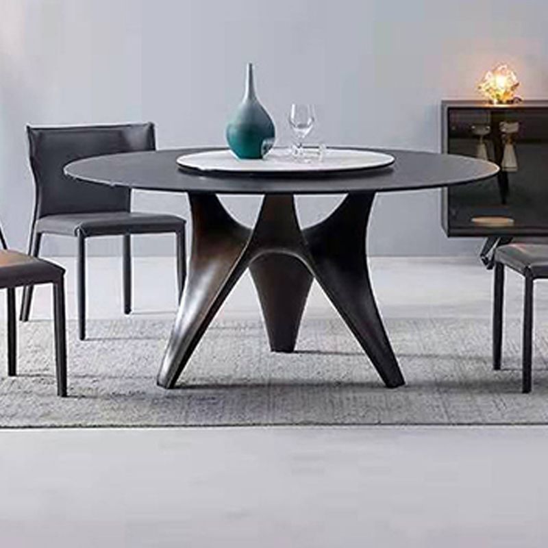 Modern style Round Dinner Table Steel Pedestal Base Table for Room
