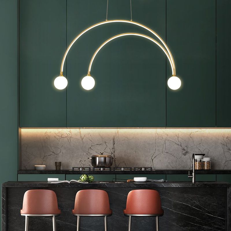 Modern Style Pendant Light LED Ball Shade Chandelier Light for Dining Room Kitchen