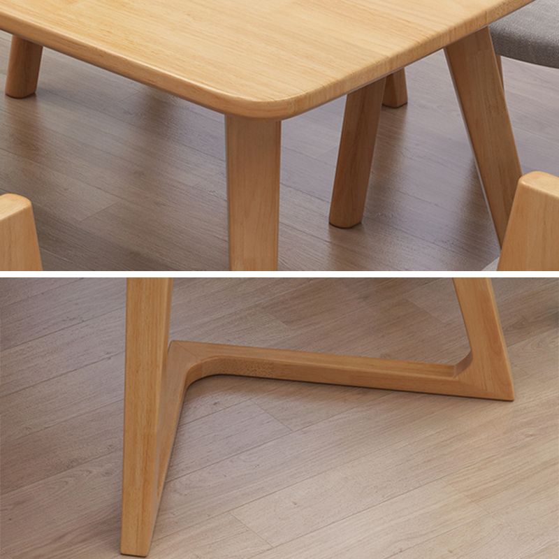 Moderner Stil Massivholz Esstisch Brauner Rechtecktisch für Küchen -Esszimmer, 47 "L x 29,5" H