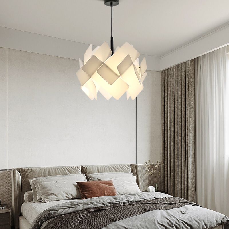 Nordic Style Ceiling Pendant Light Stacking Hanging Light Fixture with Acrylic Shade