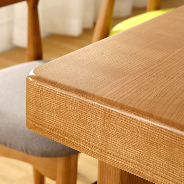 Rectangle Sled Base Dining Site Table Solid Wood Dining Room Collection for Indoor