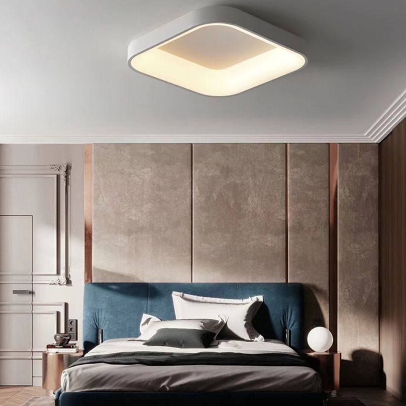 Square Ceiling Mount Light Modern LED Ceiling Light with Acrylic Shade for Bedroom