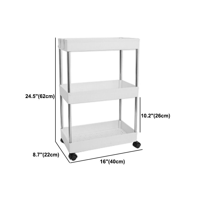 Plastic Bookshelf White Open Shelf Bookcase for Home Study Room Office
