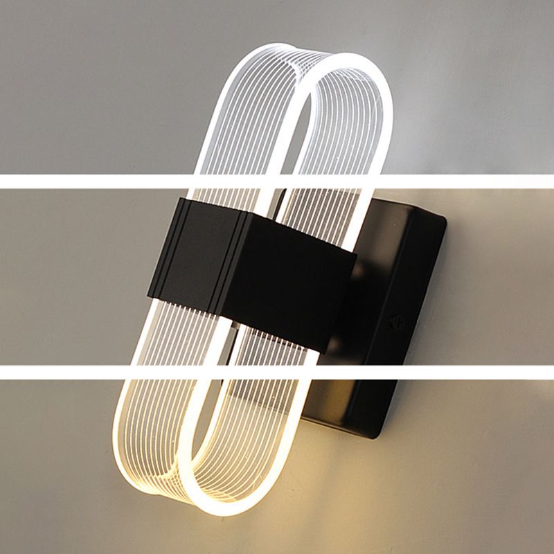 Ellipse Bedroom Wall Mount Light Fixture Metal LED Nordic Wall Mounted Light Fixture