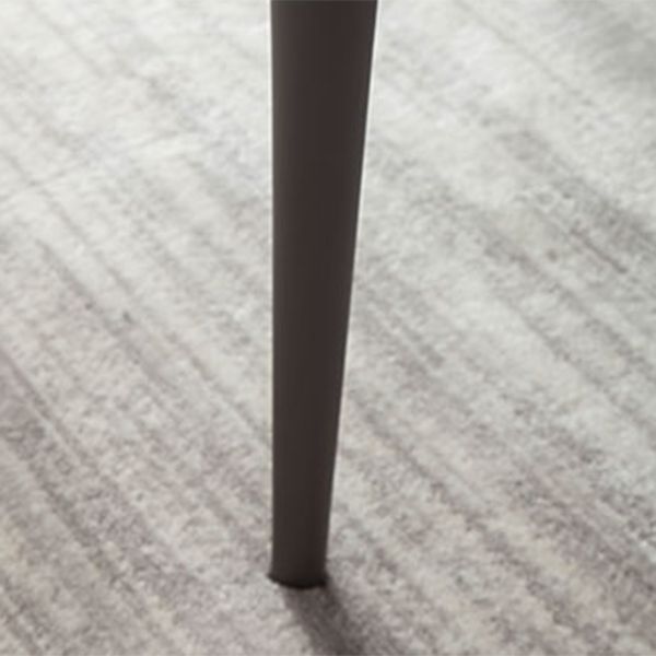 Silla lateral casera de estilo moderno Silla tapizada de metal con respaldo sólido para comedor