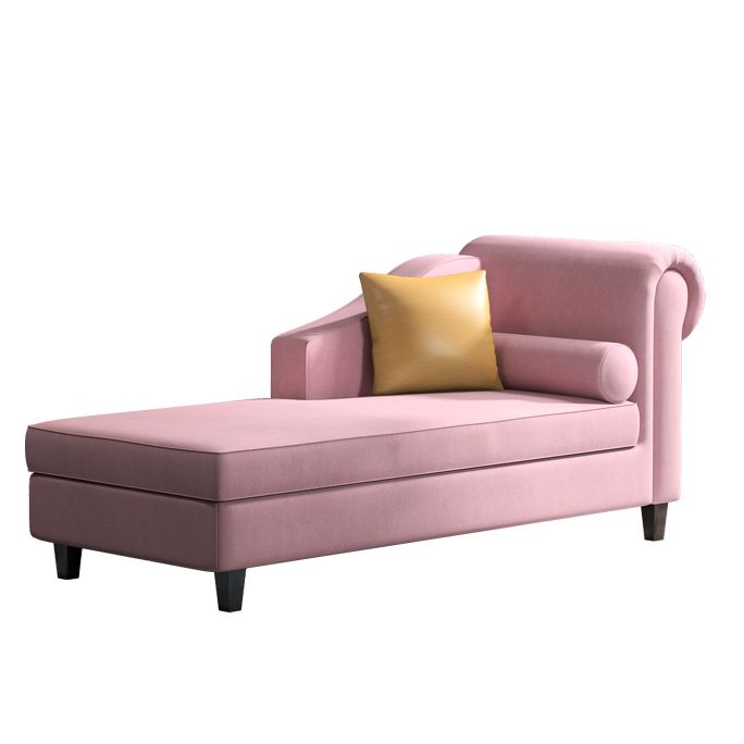 Scandinavian Chaise Lounge Chair Solid Color Chaise with Pillow