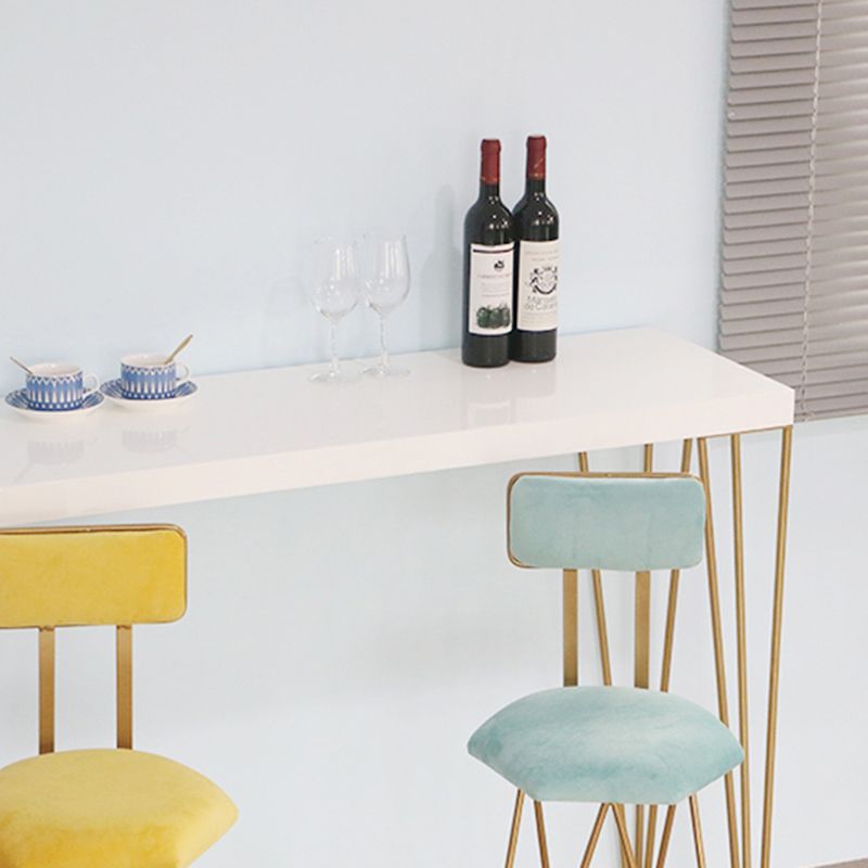 Modern Rectangle Solid Wood Bar Height Pub Table for Living Room