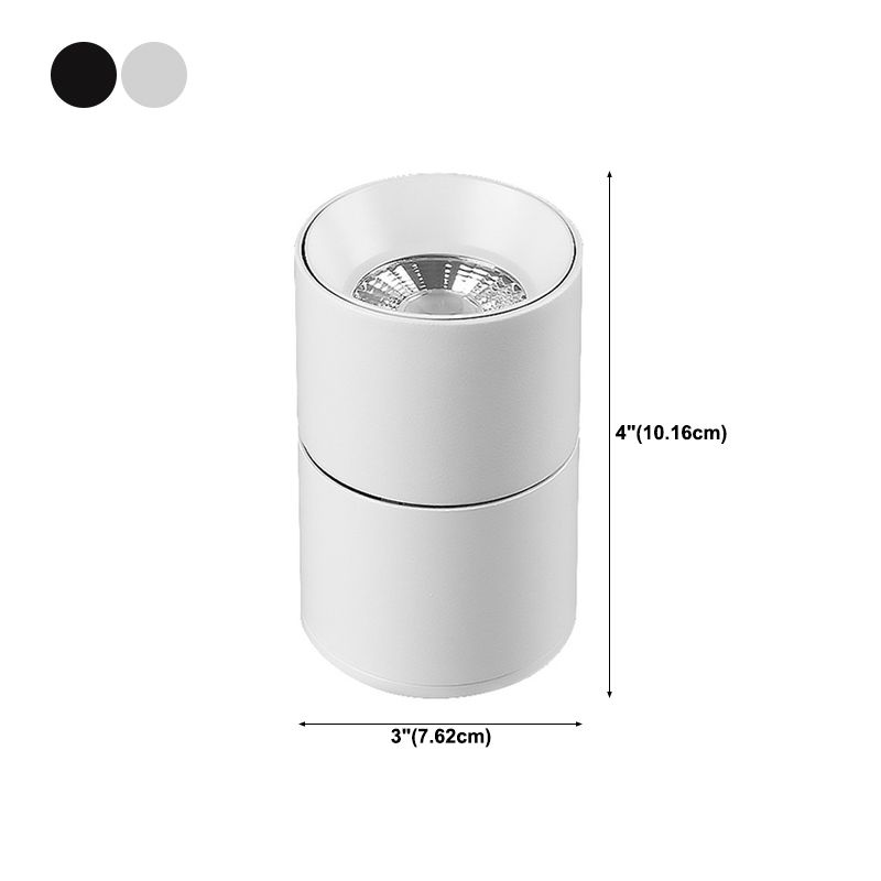 LED Circle Shape Flush Mount Modern Metal Ceiling Lamp with Aluminum Shade for Living Room