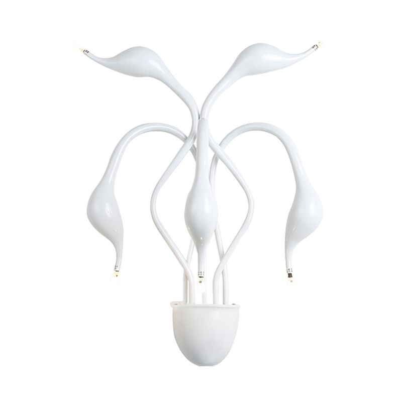 Luz de montaje de pared de muro de metal nórdica 3/5 luces negras/rojo/blanco LED pared apliques para sala de estar