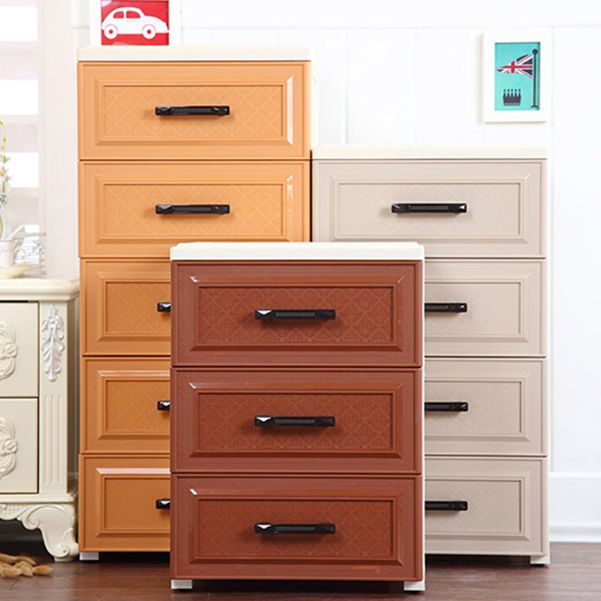 Vertical Plastic Lingerie Chest Modern Style Storage Chest with 5 Drawers