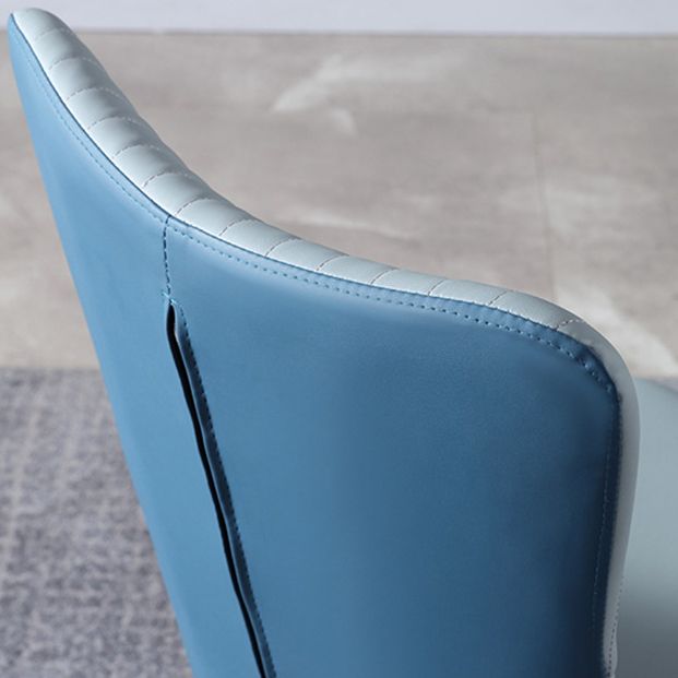 Contemporary Chair Armless Side Chairs for Kitchen with Metal Legs