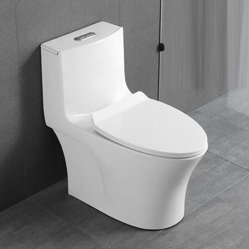 Contemporary White Flush Toilet Ceramic Urine Toilet with Seat for Bathroom