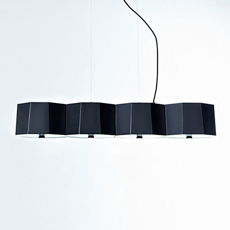 Modern Geometric Metal Kitchen Island Ceiling Light Black Island Hanging Light