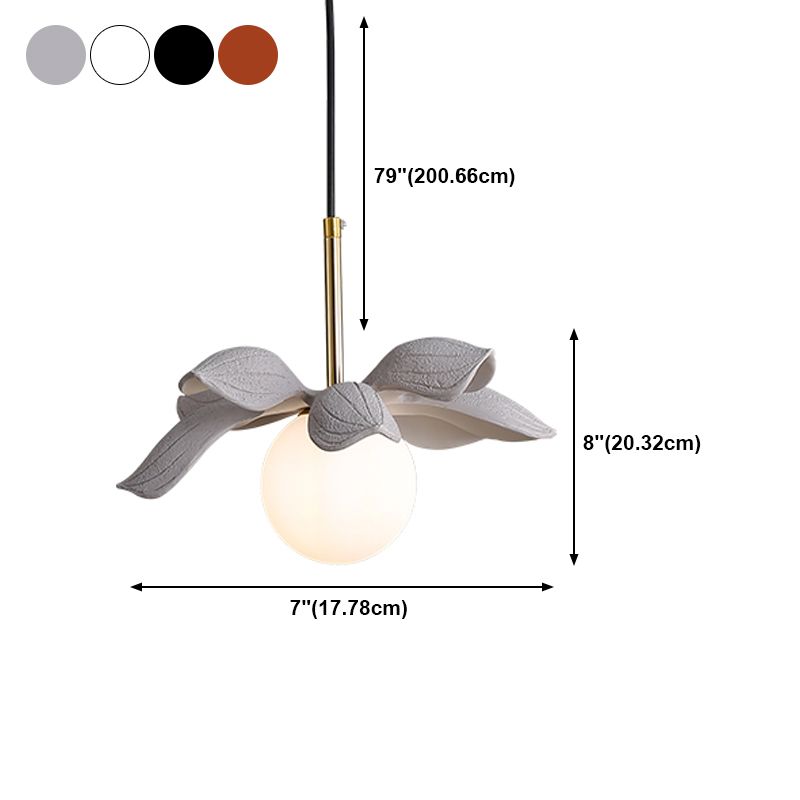 Forme unique suspendue Light Modern Style Metal 1 Light Prowing Lampe pour salle à manger