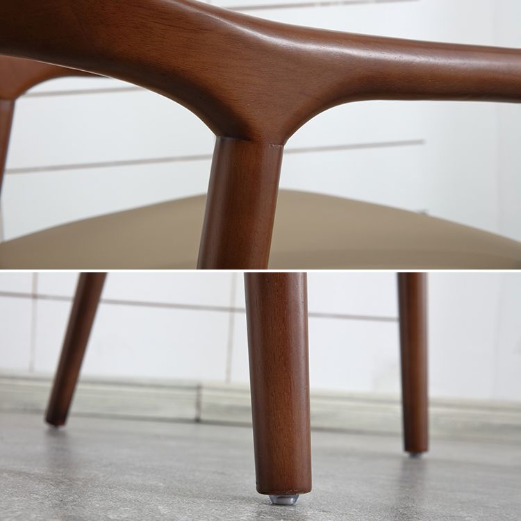 Silla de madera maciza de estilo tradicional, sillas de comedor de cocina con brazo trasero abierto