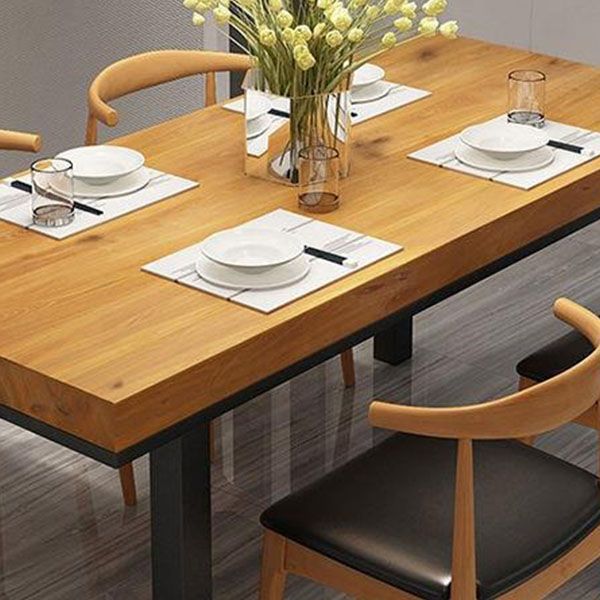 Modern 1/5 Pieces Dining Set Rectangle Wood Dining Table for Living Room
