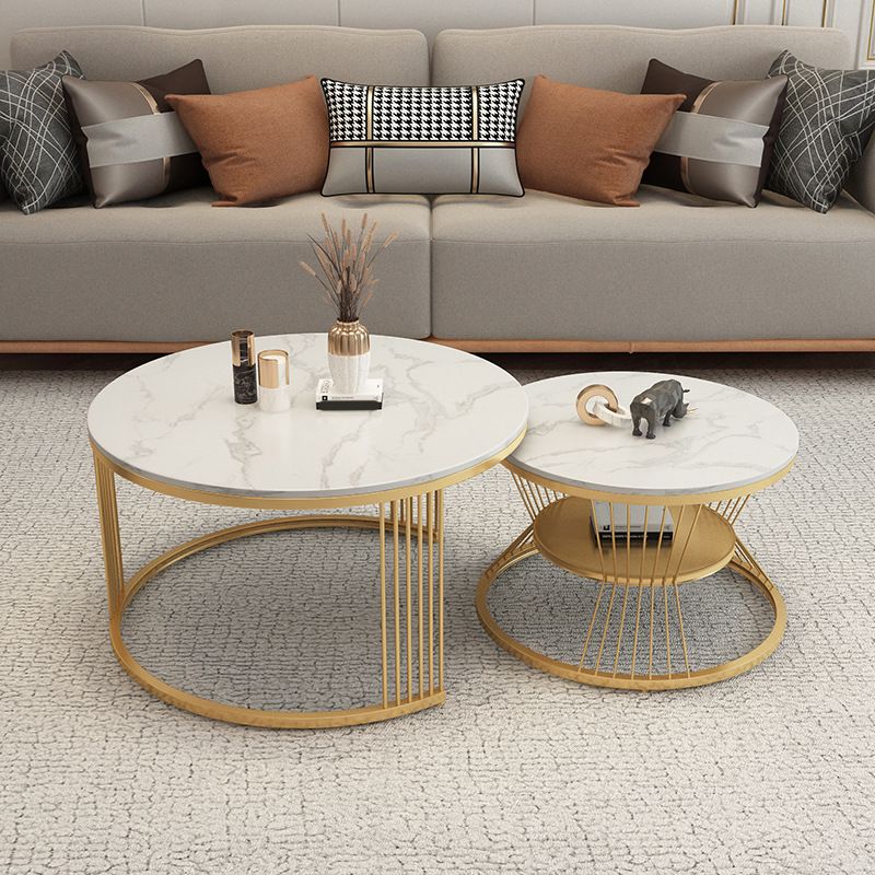 Round Nesting Coffee Table Minimalist Coffee Table for Living Room