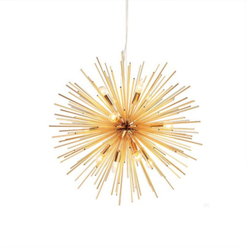 Gold Sputnik soffitto lampadario moderno modernista 9 teste in metallo ciondolo per soggiorno