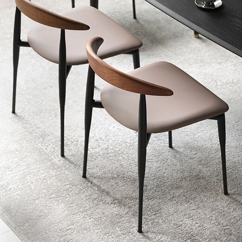 Industrial Style Side Chair Open Back Stackable Dining Room Chair