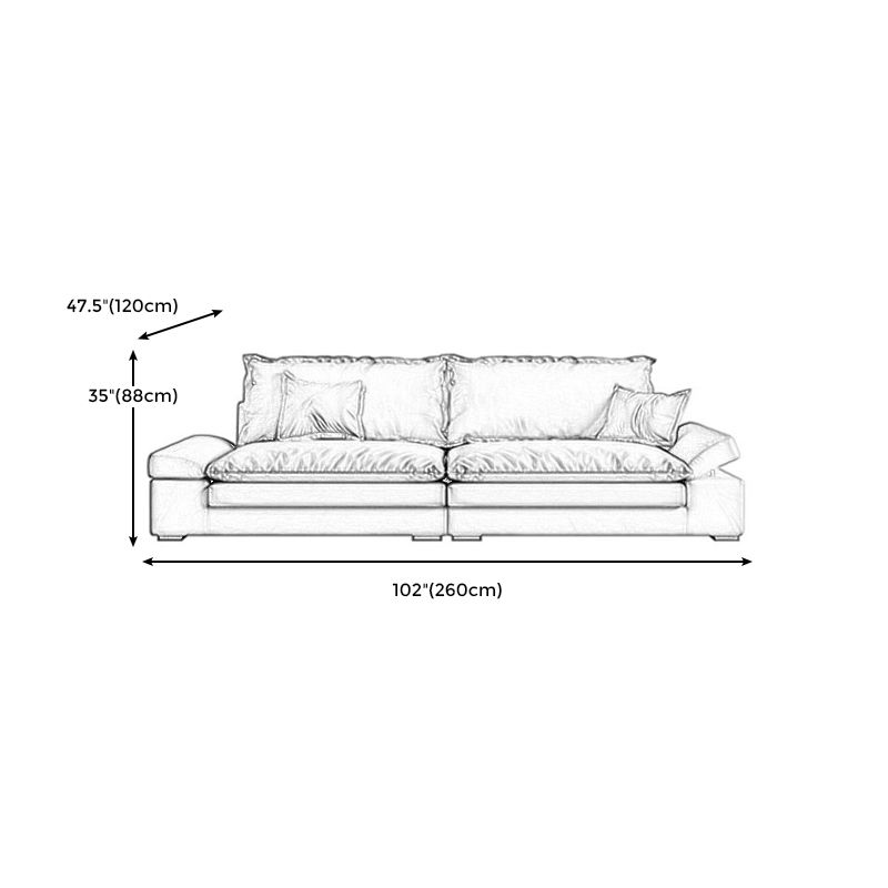 Contemporary Dark Brown Cushions Standard Square Arm Seating