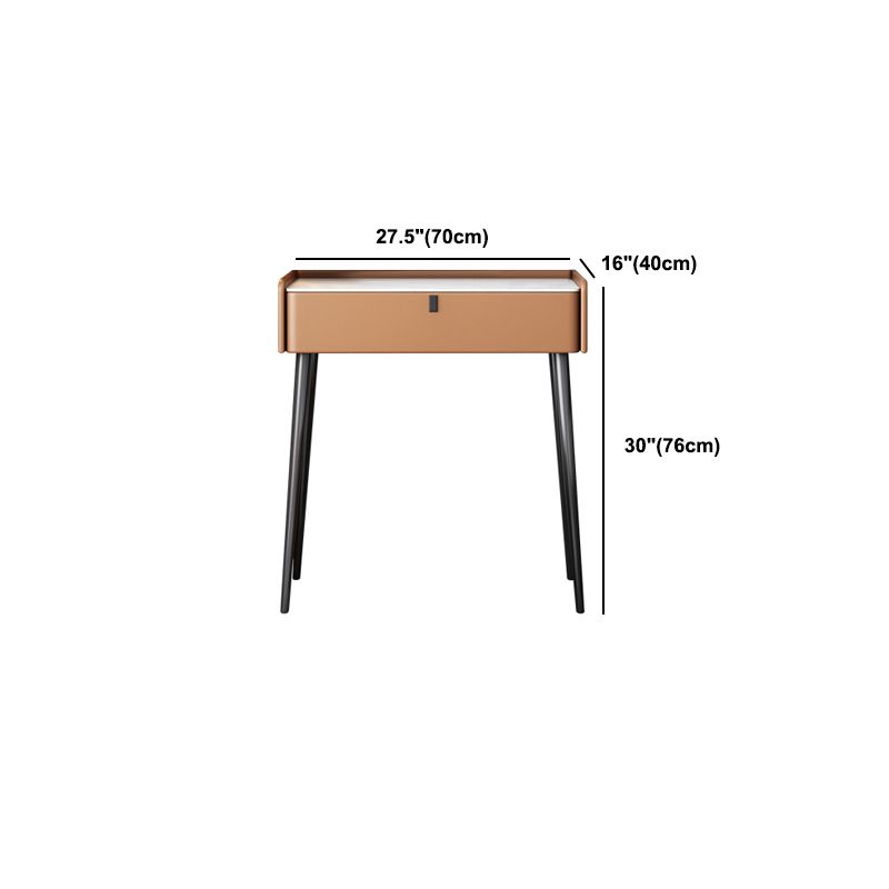 1/3 Drawers, 23.62"/27.56" Wide Vanity Set with Stool and Mirror,Brown