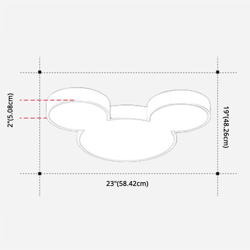 Cartoon Close To Ceiling Lighting Fixture Modern Acrylic LED Flush Mounted Ceiling Light