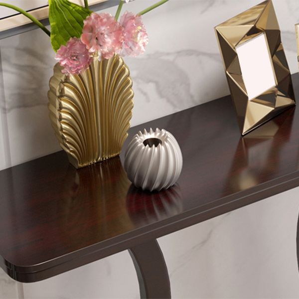 33.46" Tall Console Table 1-shelf Solid Wood Accent Table for Hall