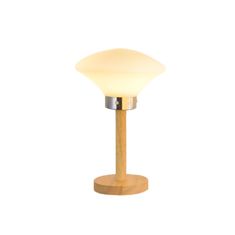 Globe/Zylinder/quadratische Nachttischlicht modernistisch gefrostetes Glas 1 helle Holz Nachtlampe für Bett