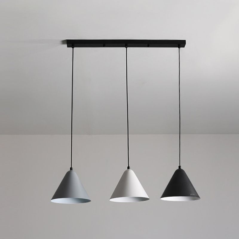 Moderne creatieve kegel hanger licht smeedijzeren macaron hangende lamp voor eetkamer