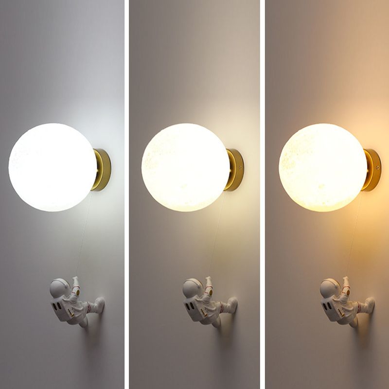 Modern Style Globe Wall Mounted Light Fixture Glass 1 Light Wall Lighting Fixtures