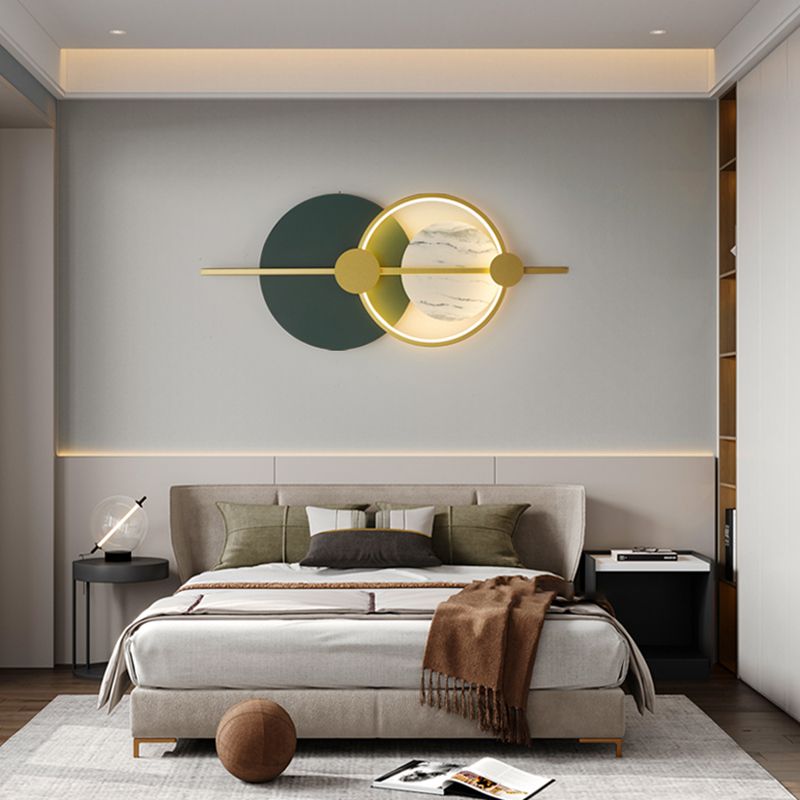 Geometry Shape Metal Wall Light Modern Style Single Light Wall Mount Lighting