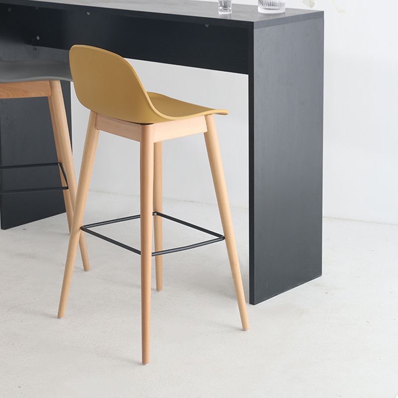 Scandinavian Style Bar-stool with Bucket Seat Counter Stool for Restaurant Bar
