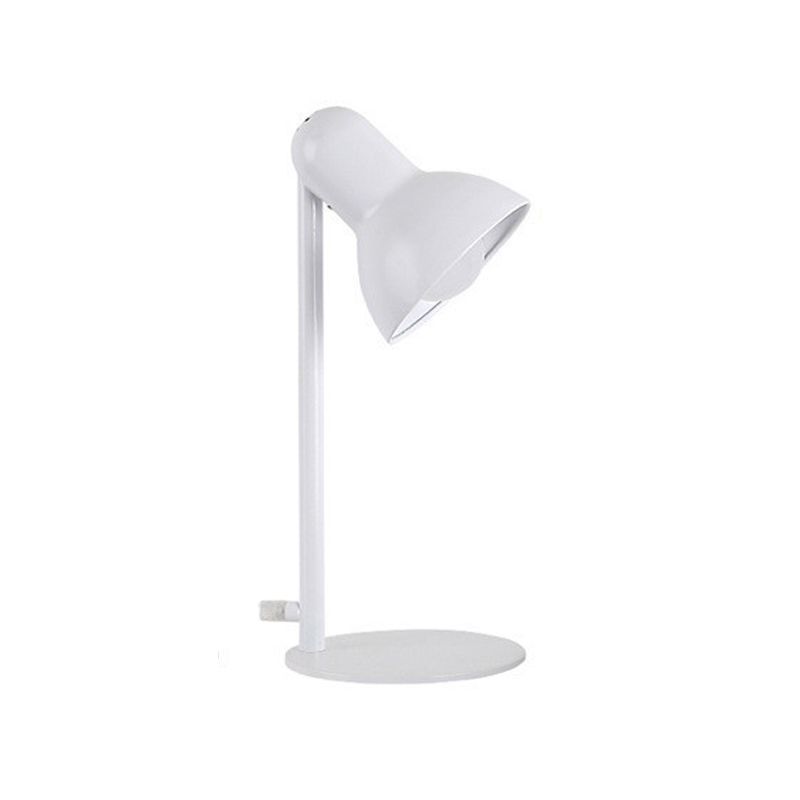 Lámpara de escritorio de tono de cúpula negro/negro loft metal elegante 1 bombilla mini iluminación de escritorio de pie