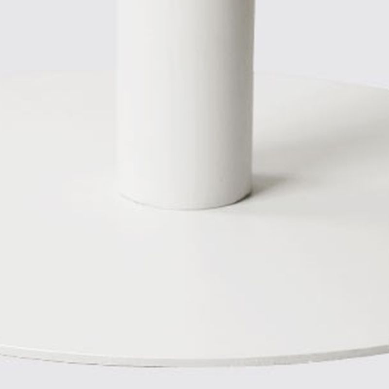 Mid-Century Metal Round Top Side Table Solid Color Pedestal End Table