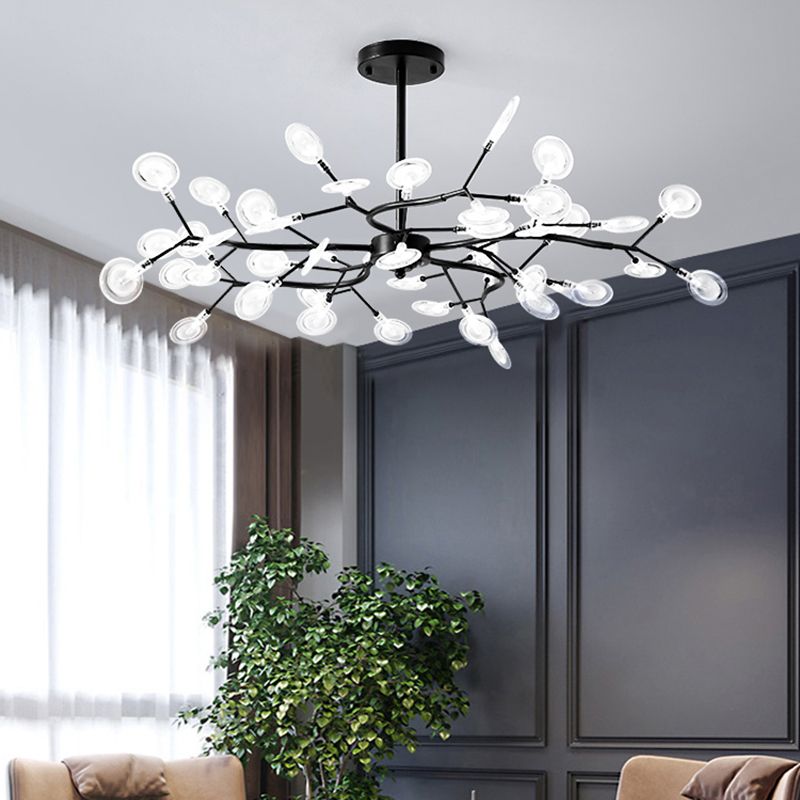 Contemporary Chandeliers Orbicular Hanging Ceiling Light Metal Orb Chandelier