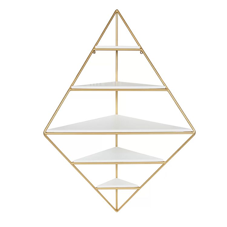 Iron Frame Wall Mounted Bookshelf Industrial Vertical Manufactured Wood Shelf Bookshelf