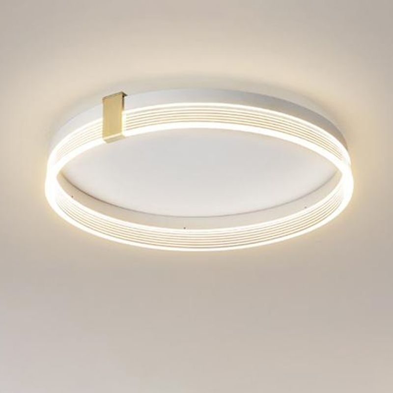Contemporary Circular Ceiling Light Sconce Metal 1 Light Flush Mount