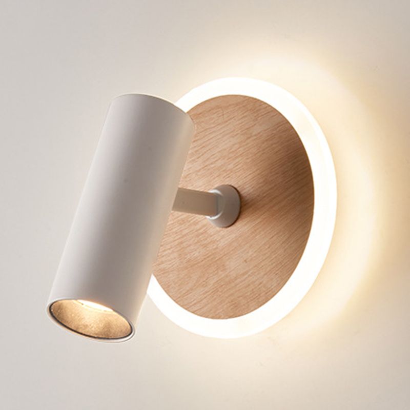 Modern 2-Light White Wall Mounted Sconce Metallic Shaded Wall Light