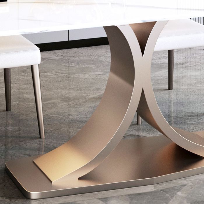 Nordic Sintered Stone Top Dining Set Rectangle 1/4/5/6 Pieces Dining Room Table Set