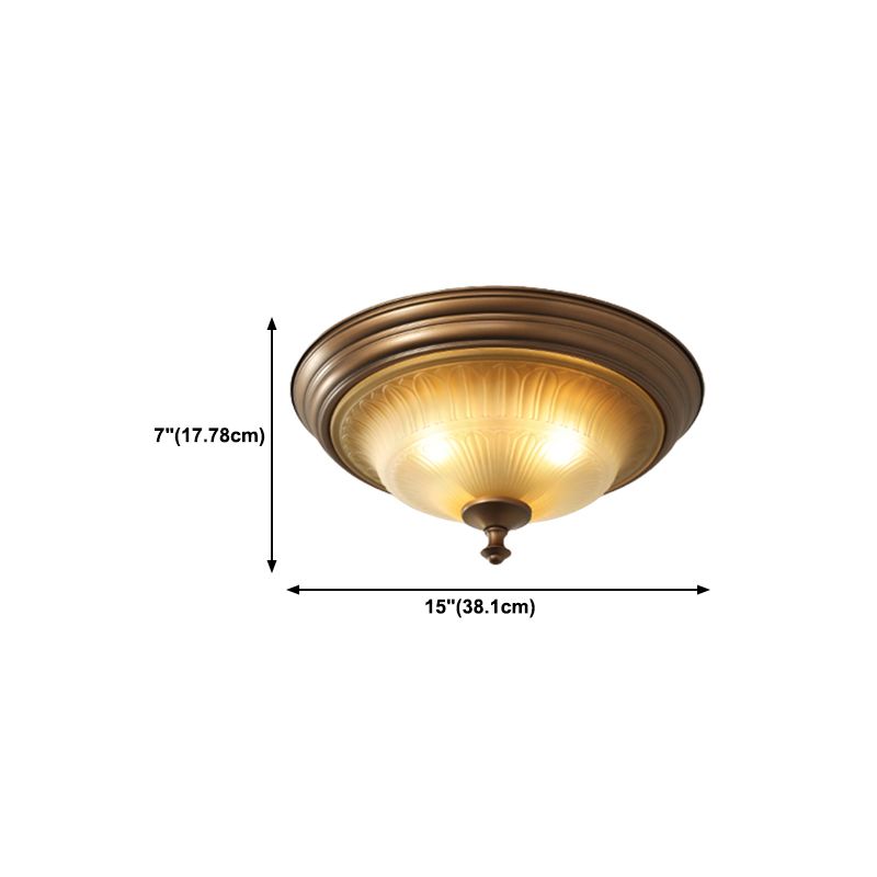 American Style Iron Ceiling Light Hemisphere Shape Ceiling Lamp for Bedroom