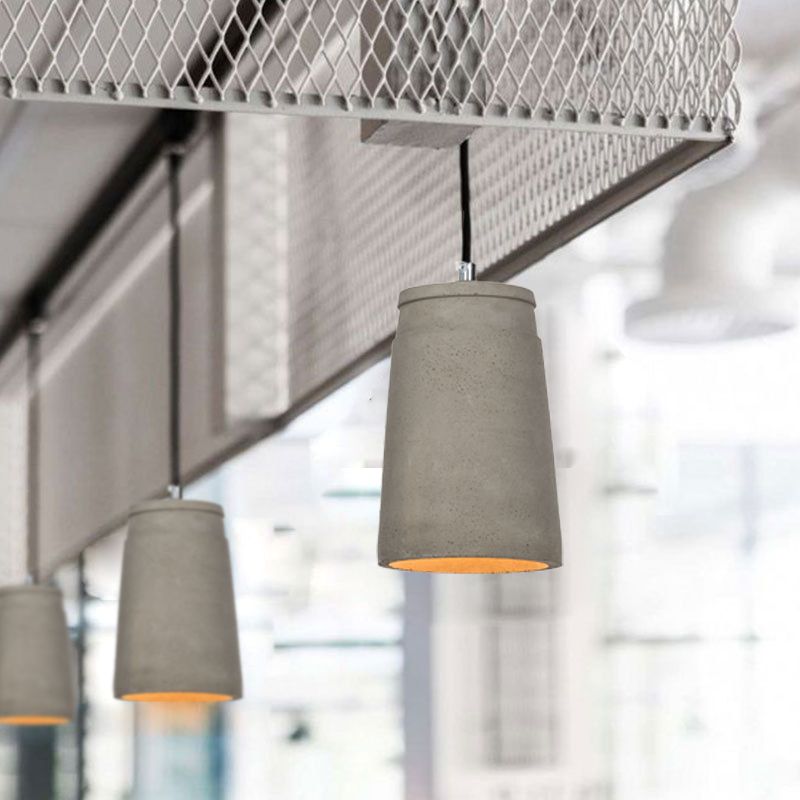 1 Light Cement Pendants Lights Freedurs Modern Minimalist Affermazione per camera da letto
