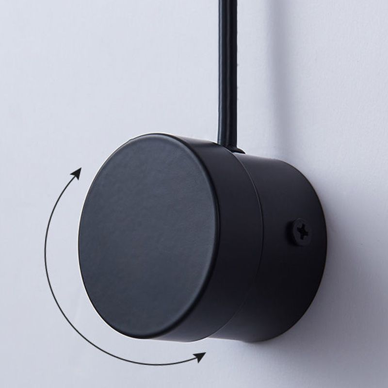 Modern Simple Metal Wall Light Circle Shape Rotatable Wall Lamp for Living Room