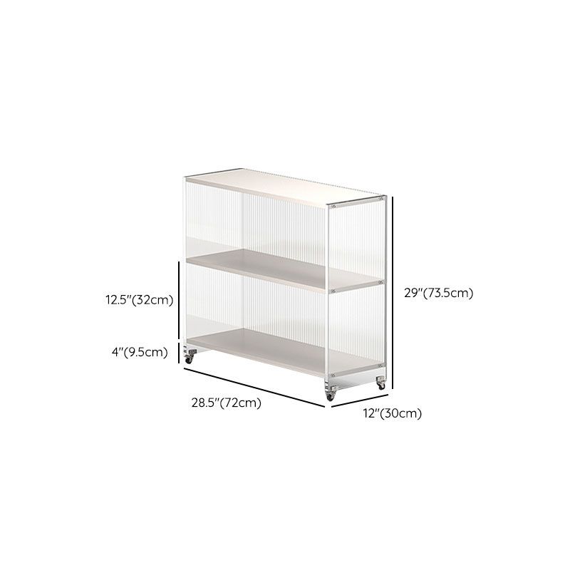 Contemporary Closed Back Bookshelf Acrylic Bookcase for Home Office