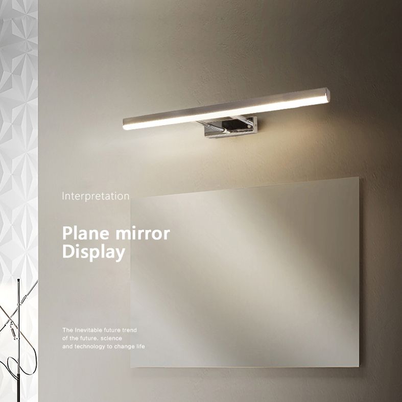 Moderno stile minimalista aerodinamico aerodinamico aerodinamico illuminazione con applique in alluminio per bagno per bagno