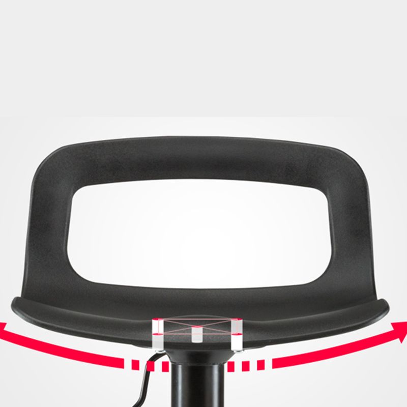 Modern Footrest Bar Stool Plastic Low Back Bucket Indoor Swivel Counter Stool