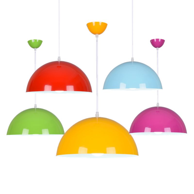 Colorful Metal Hanging Light Nordic Style Pendent Lighting Fixture for Sitting Room